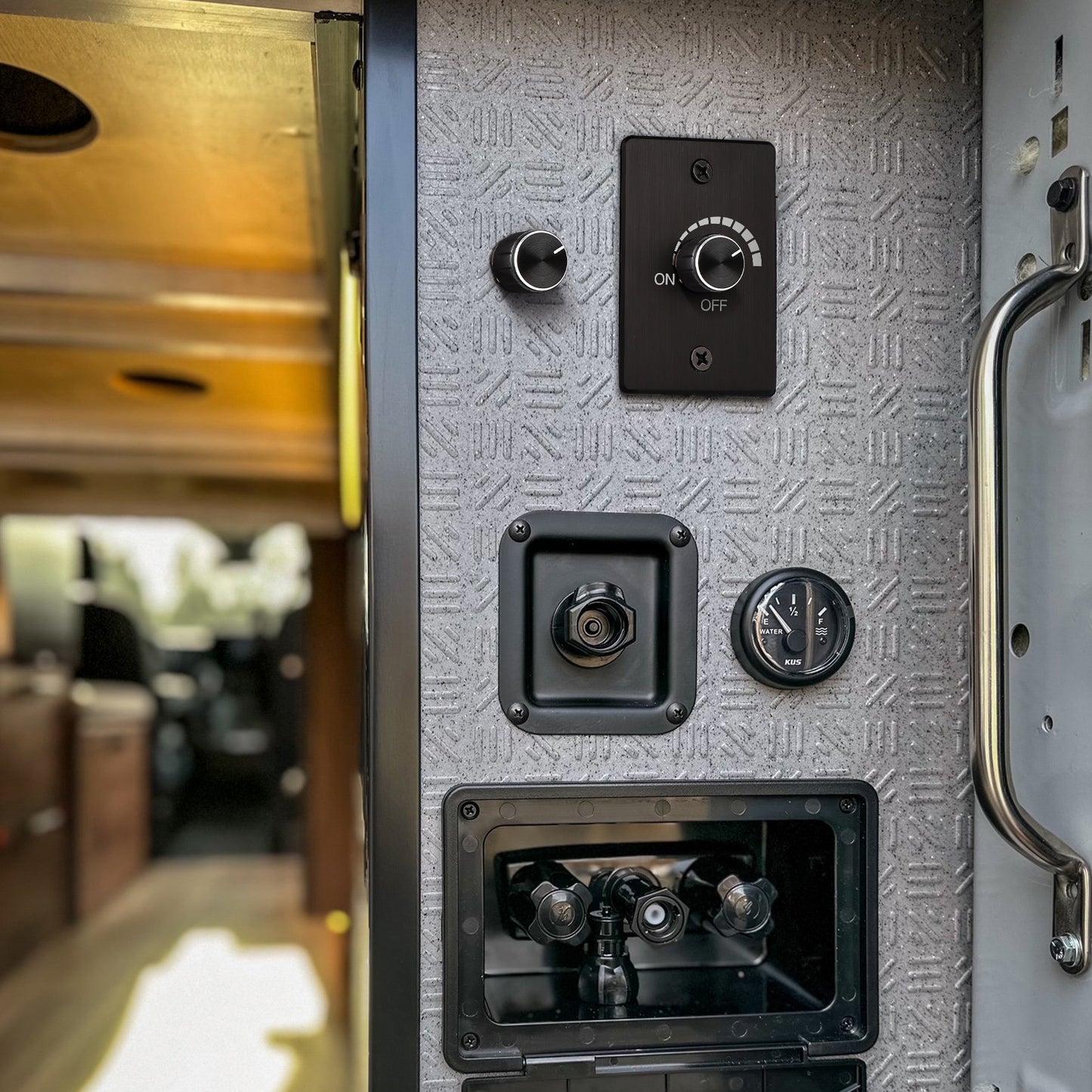 12-24V Dimmer Light Switch Caravan, Aluminum PWM Rotary Dimmer Works with 12V Dimmable Lights