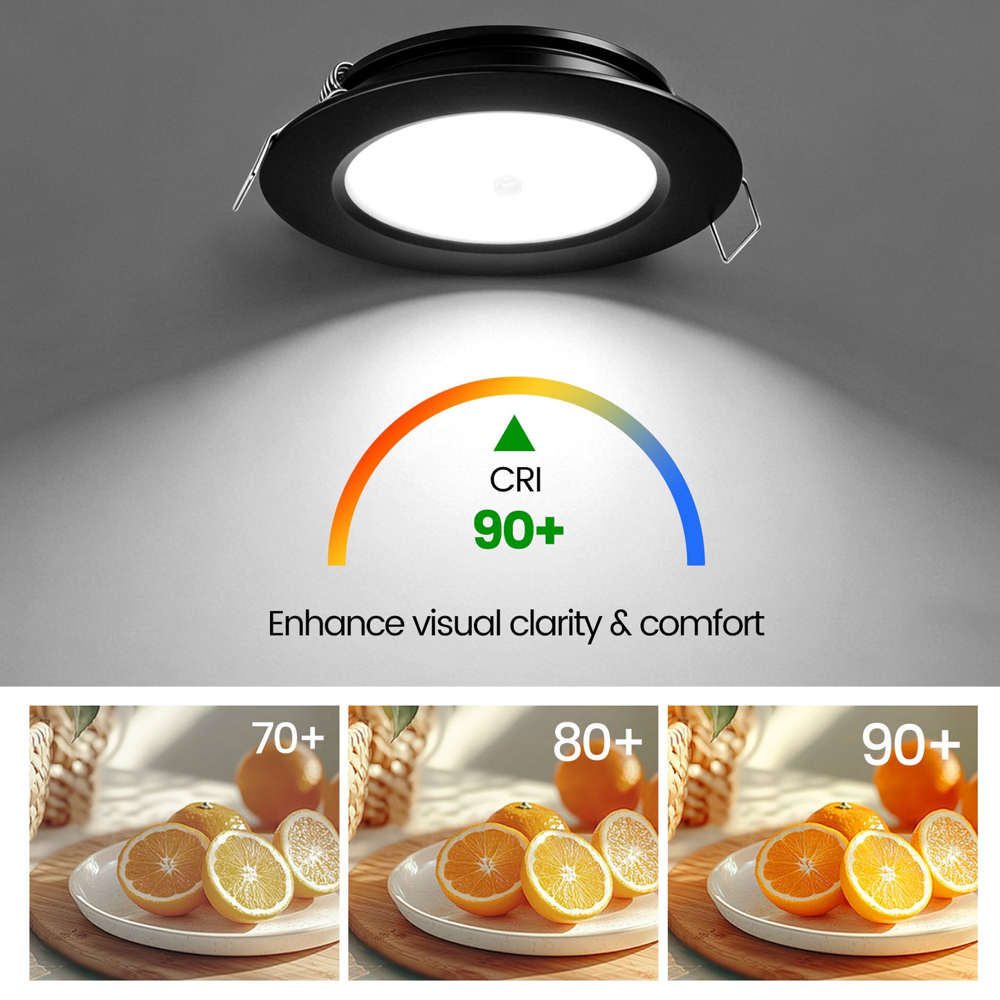 CamperXlite 12V LED Lights, RV Recessed Ceiling Light 76mm 3CCT 3000K/4000K/6000K 3W Full Aluminum