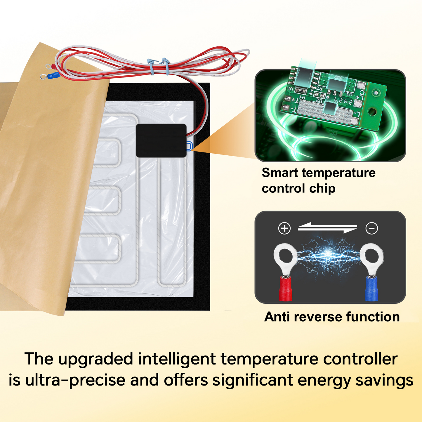 RV Tank Heater Pad with Automatic Thermostat, 12" x 18" 30cm (W) x 44cm (L) DC 12V Holding Tank Heater with Larger Heating Module Use with Up to 50 Gallons Fresh Water/Grey Water/Black Water Tank 2 Packs