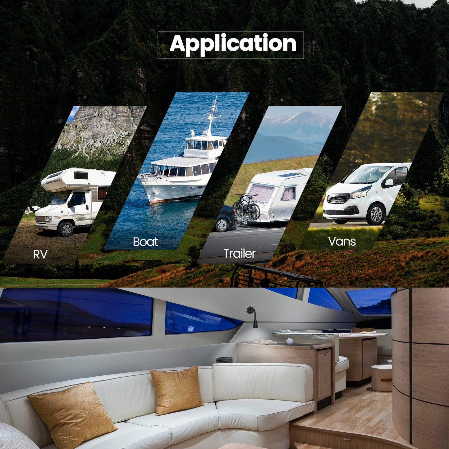 RV Reading Light, 12V LED Reading Light w/USB-C Charge Port, Red Night Light for Reading, Ideal for Camper Van Boat Bedside DC 12-24V Hard-Wired Wall Mount